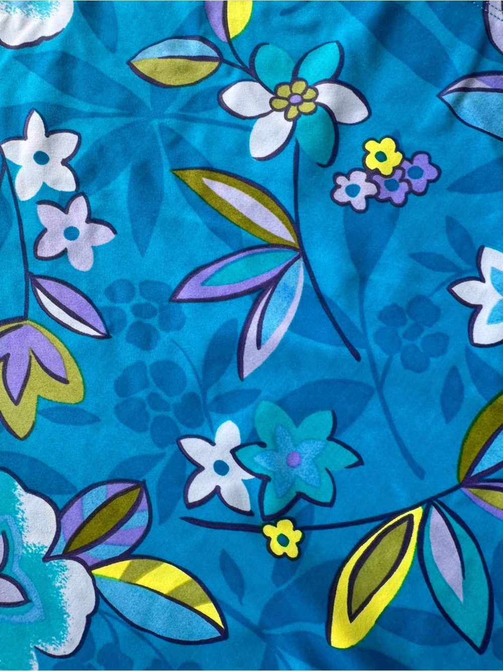 Sz M Y2K Victorias Secret Turquoise Floral Sarong Side Tie Mini Swim Coverup EUC - Picture 3 of 6